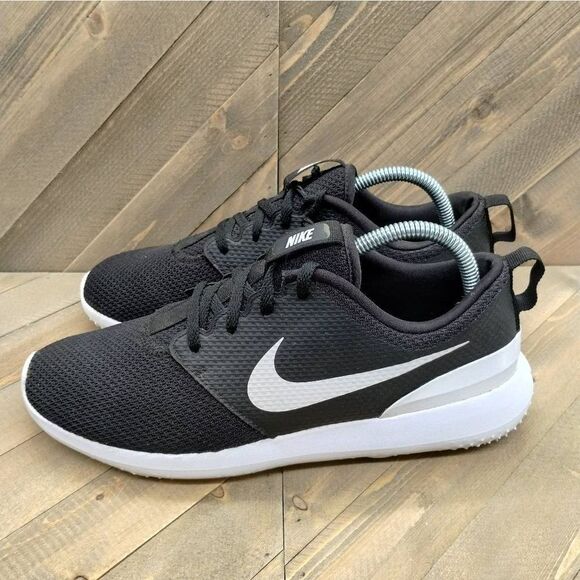 Nike Roshe G Golf Shoes Womens Size 9.5 Black White Nike Golf Spikeless - Picture 2 of 8